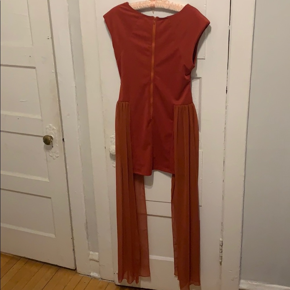Rust Cocktail Dress - Picture 7 of 10